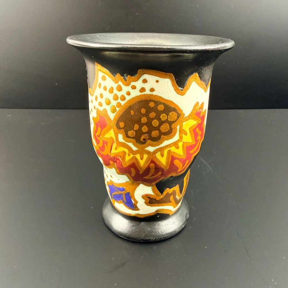Arnhem Gouda Holland Art Pottery Vase 5" Hand Painted Antique